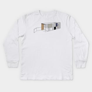 Charles and Ray Eames • Eames House • Los Angeles, California Kids Long Sleeve T-Shirt